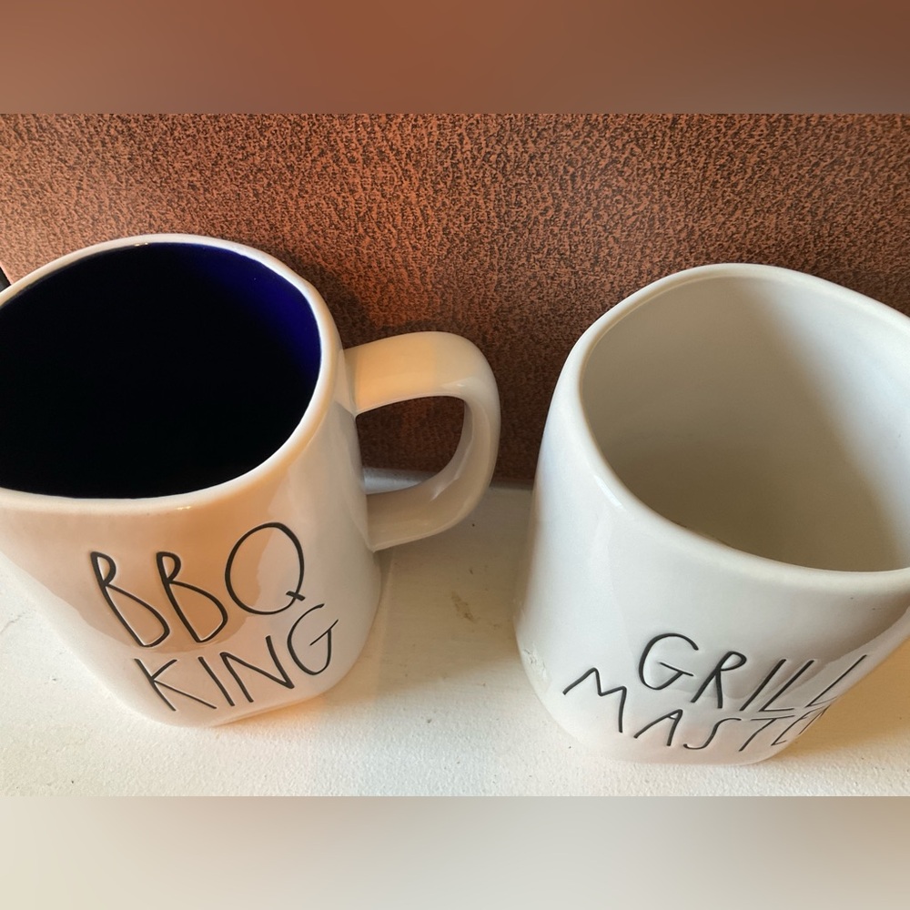 White BBQ King and Grill Master Mug Set - Picture 5 of 6